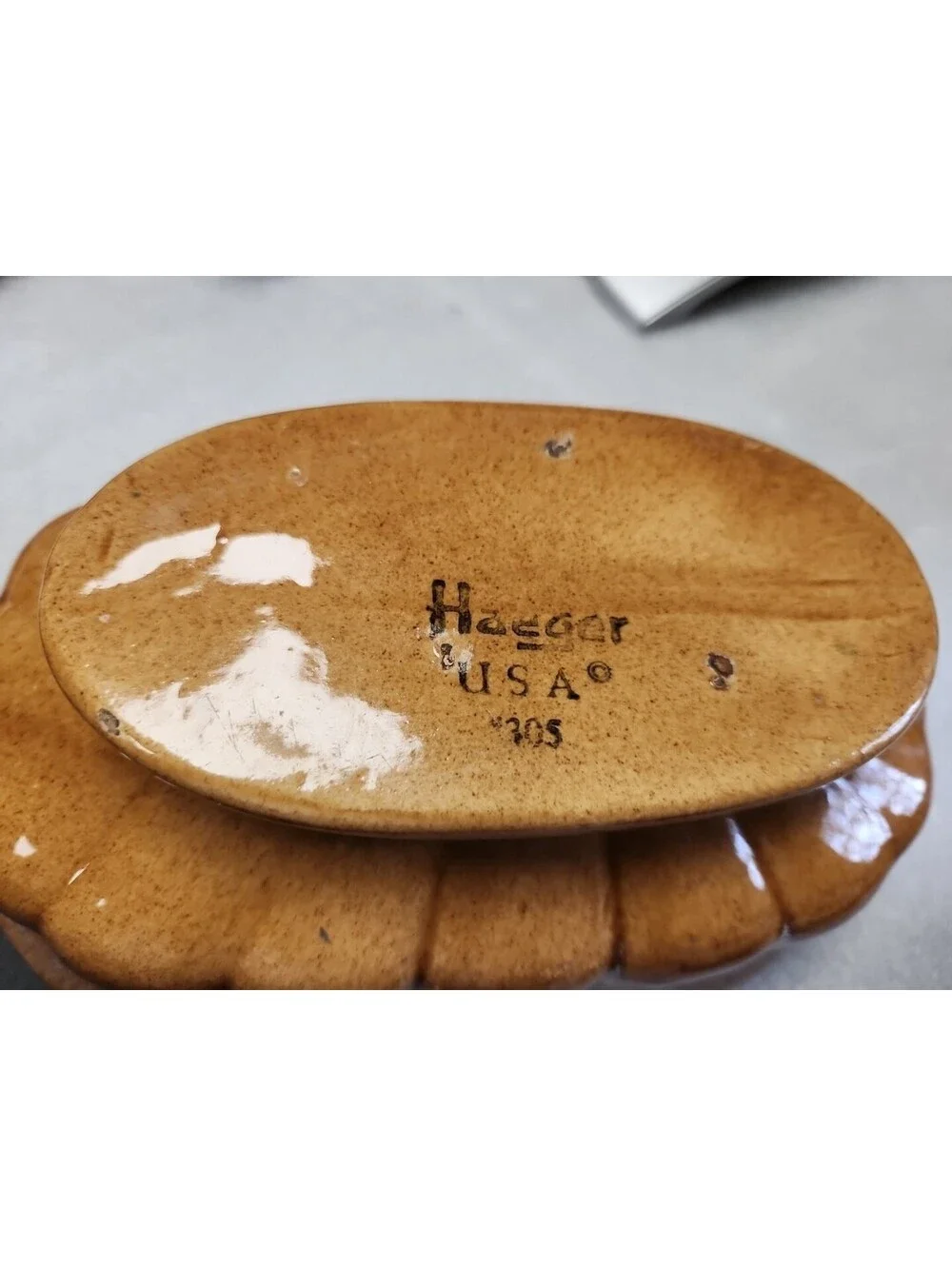 Vintage Rustic Haeger Footed Pottery Planterwith Earth Tones Made In The USA!